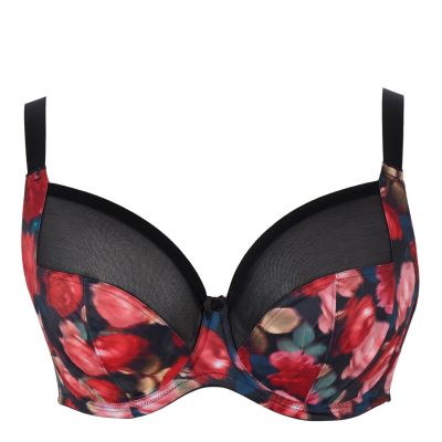 Sculptresse by Panache Bliss Full Cup Bra Rose Print Underwired non-padded full cup bra. 75-105, E-O 10685B-ROSE