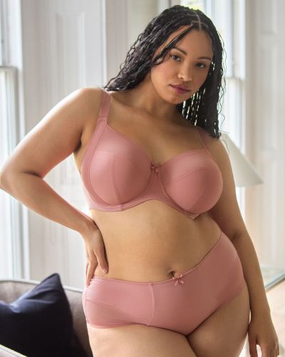 Sculptresse by Panache Bliss Deep Brief - Rose Pink Normal rise, high leg brief. L/40 - 5XL/50 10684A-PINK