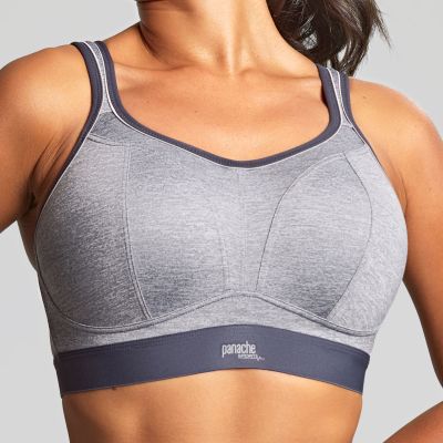 Panache Sport 7341B Boundless Non Wired Padded Sports Bra Charcoal Marl Non wired, padded sports bra 60-90, D-M 7341B-CMRL