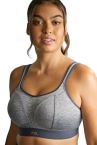 Panache Sport 7341B Boundless Non Wired Padded Sports Bra Charcoal Marl-thumb Non wired, padded sports bra 60-90, D-M 7341B-CMRL