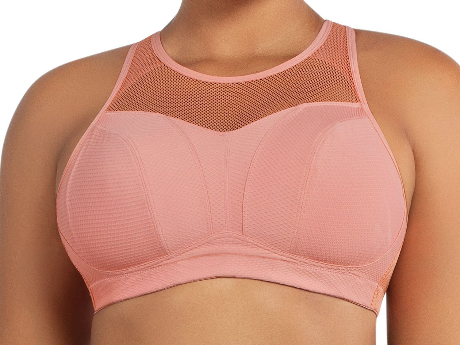 blush pink sports bra