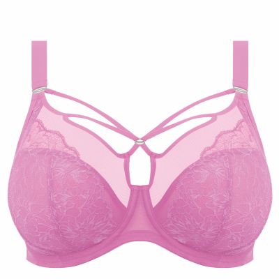 Elomi Brianna UW Plunge Bra Very Pink Underwired, full cup plunge bra. 70-100, F-O EL8080-VEK