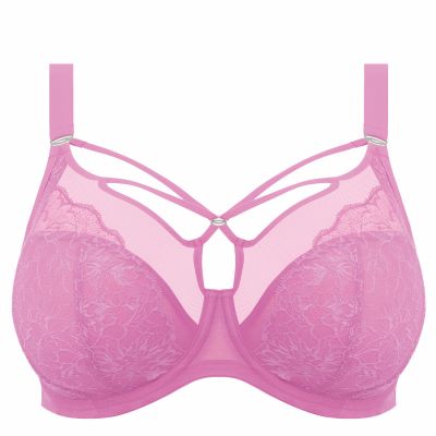 Elomi Brianna UW Plunge Bra Very Pink Underwired, full cup plunge bra. 70-100, F-O EL8080-VEK