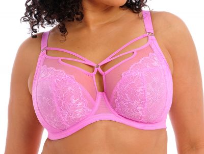 Elomi Brianna UW Plunge Bra Very Pink Underwired, full cup plunge bra. 70-100, F-O EL8080-VEK