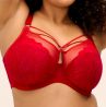 Elomi Brianna UW Plunge Bra - Haute Red-thumb Underwired, full cup plunge bra. 70-100, F-O EL8080-HAD