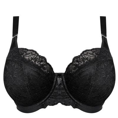 Elomi Brianna UW Padded Half Cup Bra Black Underwired, padded, half cup bra. 70-100, E-L EL8081-BLK