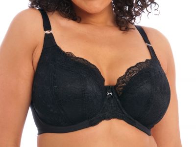 Elomi Brianna UW Padded Half Cup Bra Black Underwired, padded, half cup bra. 70-100, E-L EL8081-BLK