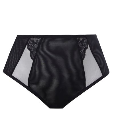 Elomi Brianna Full Brief - Black Mesh and lace briefs. 40-50 EL8085-BLK