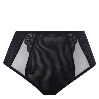 Elomi Brianna Full Brief Black Mesh and lace briefs. 40-50 EL8085-BLK