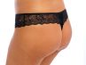 Elomi Brianna Thong Black-thumb Stretch lace thong. 38-48 EL8087-BLK