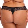 Elomi Brianna Thong Black-thumb Stretch lace thong. 38-48 EL8087-BLK