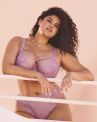 Elomi Brianna UW Plunge Bra - Heather-thumb Underwired, full cup plunge bra. 70-100, F-O EL8080-HER