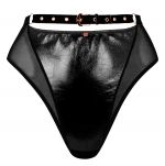 Buckle Up High Waist Thong Black