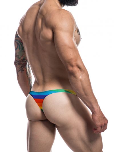 Cut4Men - C4M C4M03 Thong rainbow Thong 93% Polyester, 7% Elastane S-XL C4M03_rainbow