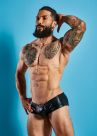 Cut4Men - C4M C4M10 Booty short black leatherette-thumb Booty short 93% Polyester, 7% Elastane S-XL C4M10
