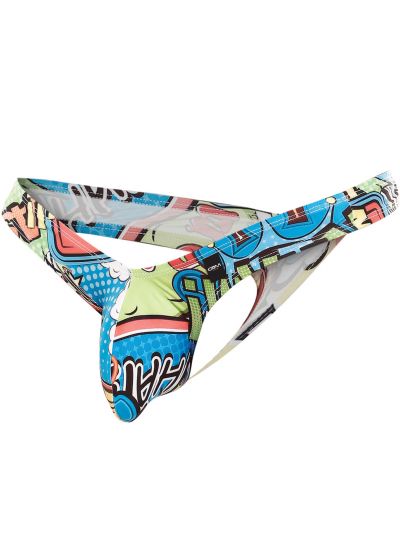 Cut4Men - C4M C4MPE02 Pouch Enhancing Thong cartoon Thong 80% Polyamide, 20% Spandex Lycra S-XL C4MPE02_cartoon