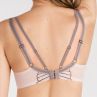 Gorsenia Caffe Latte Soft Bra Black-thumb Underwired, non-padded bra with decorative double straps. 70-100, D-M K837