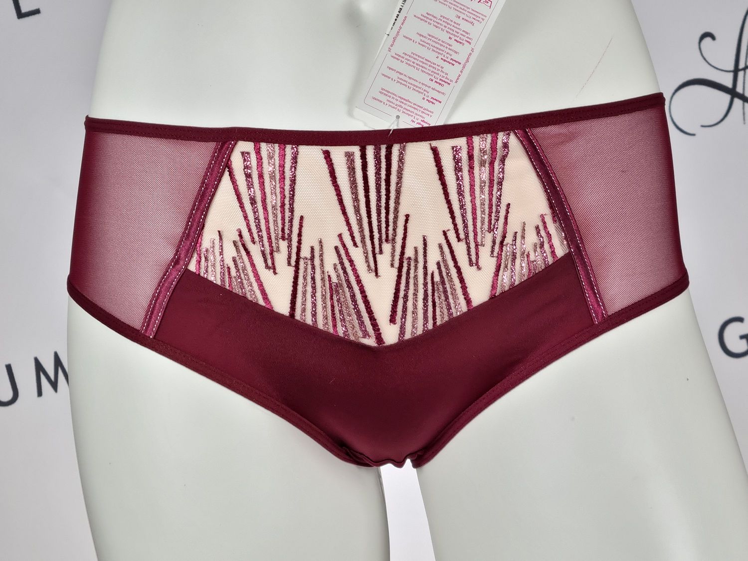 Ava Lingerie Calla Brief Precious Wine