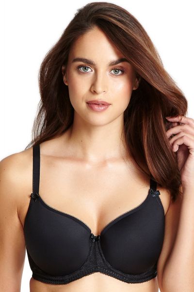 Panache Cari Spacer Bra Black Underwired spacer foam t-shirt bra. 60-85, D-K 7961-BLK