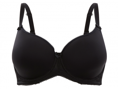 Panache Cari Spacer Bra Black Underwired spacer foam t-shirt bra. 60-85, D-K 7961-BLK