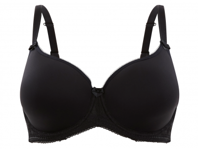 Panache Cari Spacer Bra Black Underwired spacer foam t-shirt bra 60-85, D-H 7961-BLK