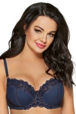 Ava Lingerie Demi N°02 Semi Soft Bra Topaz Blue