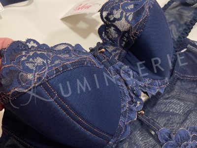 Ava Lingerie Casabella Semi Soft Bra Navy Underwired, padded full cup bra 65-100, D-L AV-1992-NAVY