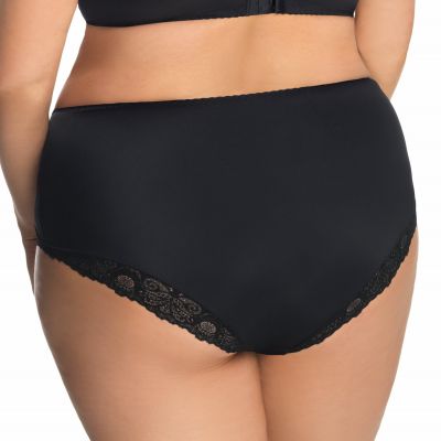 Gorsenia Casablanka Briefs Black Midi briefs with medium high waist M/38 - 4XL/48 K426-CZA