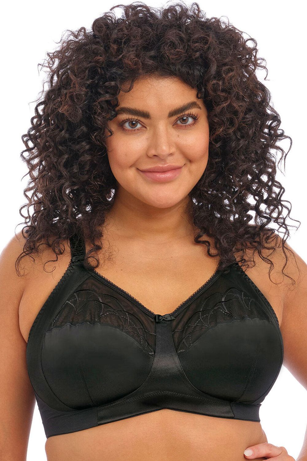 Elomi Cate Non Wired Soft Cup Bra Black  Lumingerie bras and underwear for  big busts