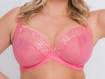 Curvy Kate Centre Stage Full Cup Plunge Bra Pink Underwired, non padded full cup plunge bra in soft mesh 65-105, E-M CK-033-101-PIN