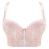 Parfait Lingerie Charlotte Padded Longline Bra Petal Pink Dot-thumb Underwired, lightly padded longline balconnet 70-90, D-H P6977-PPD