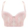 Parfait Lingerie Charlotte Padded Longline Bra Petal Pink Dot-thumb Underwired, lightly padded longline balconnet 70-90, D-H P6977-PPD