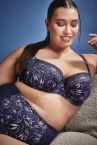 Sculptresse by Panache Chi Chi Balconnet Bra Blue Meadow-thumb Underwired non-padded full cup bra. 75-105, D-HH 7695-BLW