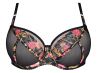 Gorsenia Chiara Soft Bra Black Floral-thumb Underwired, non-padded bra 65-100, D-M K755