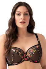 Chiara Soft Bra Black Floral