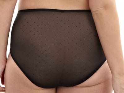 Sculptresse by Panache Chi Chi High Waist Brief Black High rise midi brief with see-through mesh back 40-52 7692