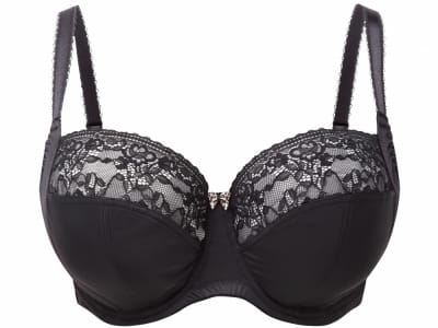 Sculptresse by Panache Chi Chi Balconnet Bra Black Underwired non-padded full cup bra 75-105, D-HH 7695