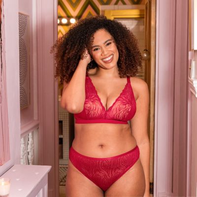 Curvy Kate Lace Daze Bralette Lipstick Red Wireless bralette bra 65-90 E/F - M/N CK-044-110-LIP