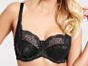 Panache Clara Full Cup Bra Charcoal Black-thumb Underwired, unpadded full cup lace bra 65-85, D-J 7255