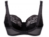 Panache Clara Full Cup Bra Charcoal Black-thumb Underwired, unpadded full cup lace bra 65-85, D-J 7255