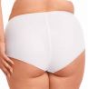 Nessa Coco Midi Brief White-thumb Normal rise mesh brief with guipure front. 40-52 NO2-WHE