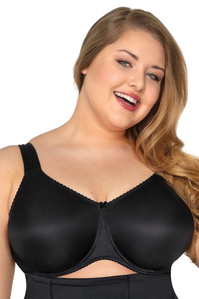 Bella Misteria Comfort Minimizer Soft T-shirt Bra Black Underwired, moulded minimizer t-shirt bra 65-100, D-L BM-7-BS-15-CZA