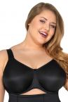 Gaia Lingerie Comfort Minimizer Soft T-shirt Bra Black-thumb Underwired, moulded minimizer t-shirt bra 65-100, D-L BM-7-BS-15-CZA