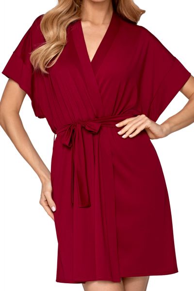  Corina Dressing Gown Bordeaux Dressing gown with belt S/34-36 - 2XL/50-52 
