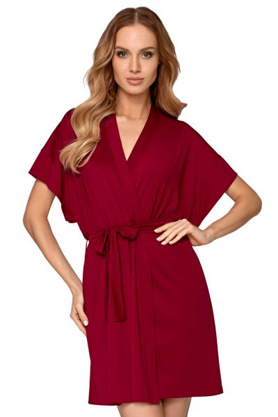  Corina Dressing Gown Bordeaux Dressing gown with belt S/34-36 - 2XL/50-52 