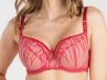Gorsenia Crazy Heart Soft Bra Red-thumb Underwired, non-padded mesh bra with embroidery. 70-100, D-M K828