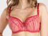 Gorsenia Crazy Heart Soft Bra Red-thumb Underwired, non-padded mesh bra with embroidery. 70-100, D-M K828