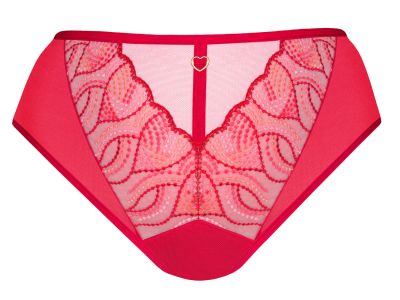 Gorsenia Crazy Heart Brief Red Briefs with heart embroidery and detail at front. L/40 - 4XL/48 K829