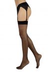 Cette Cristal Sheer Stockings Black 20 den-thumb Silicone free stockings with reinforced top and toes. S-4XL 307-902