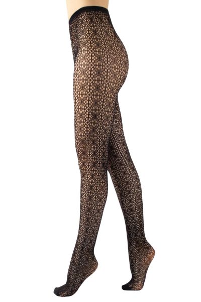 Cette Crochet Fishnet Tights - Black Crochet fishnet tights with elasticated waist. S/M - 2XL 445-902/BLK
